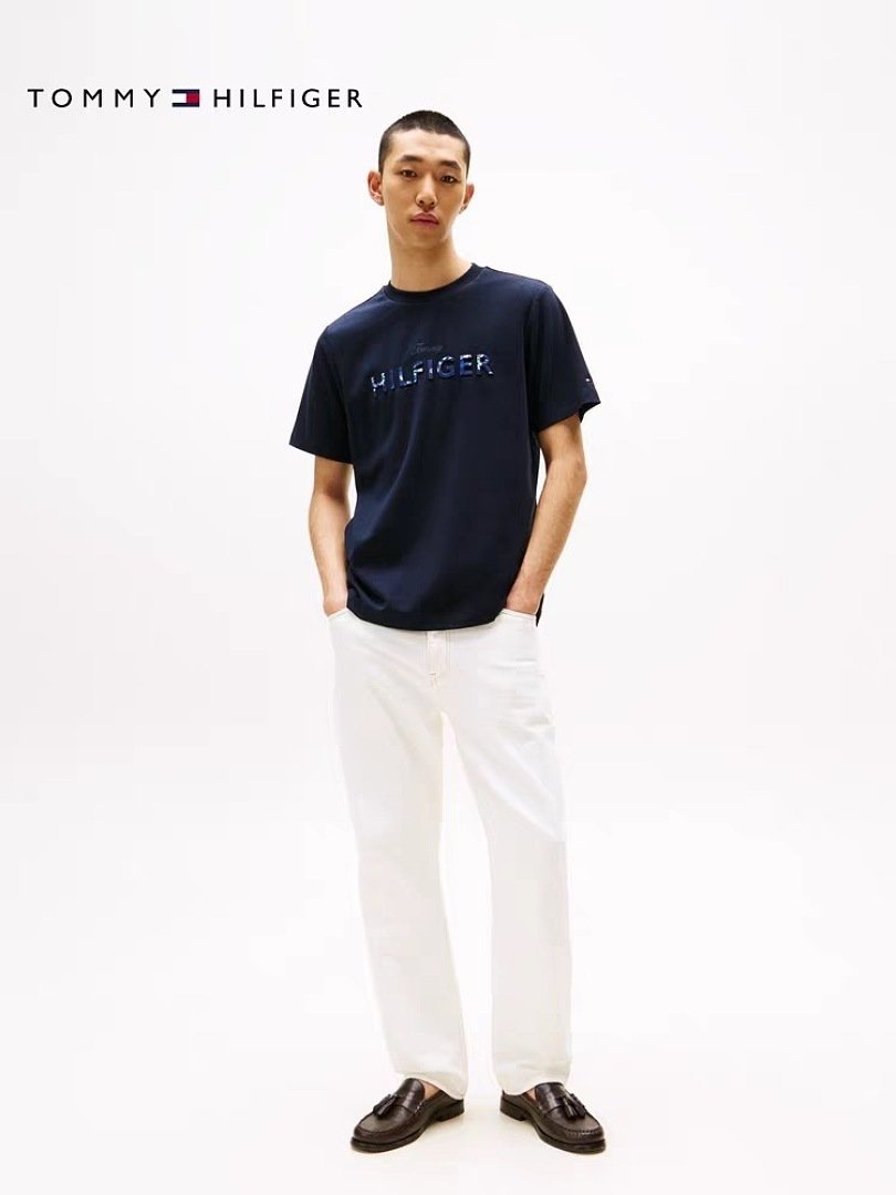 Tommy Hilfiger - T-Shirt à Col Rond en 59 Coloris – Image 63