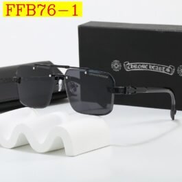 Chrome Hearts - Rimless Rectangle Aviator Sunglasses with box in 4 Colors