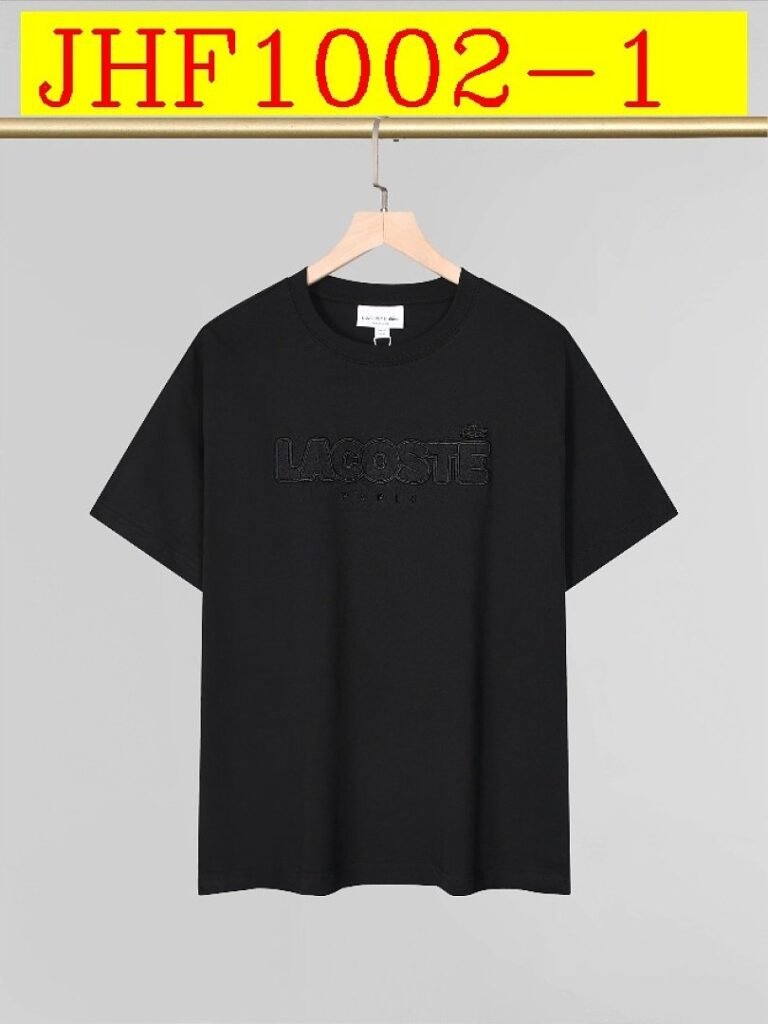 Lacoste - Crew Neck T-Shirt with Embossed Logo in 9 Colors