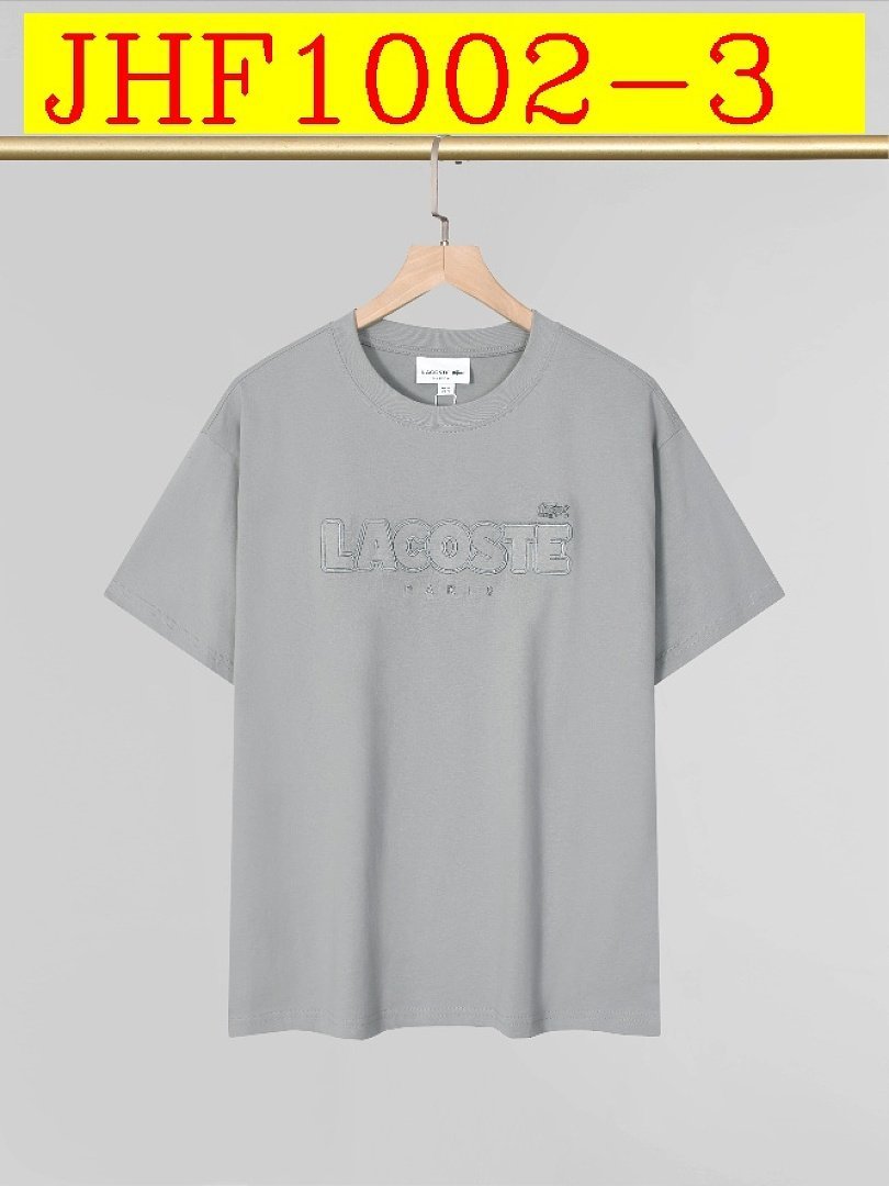 Lacoste - Crew Neck T-Shirt with Embossed Logo in 9 Colors – Bild 3