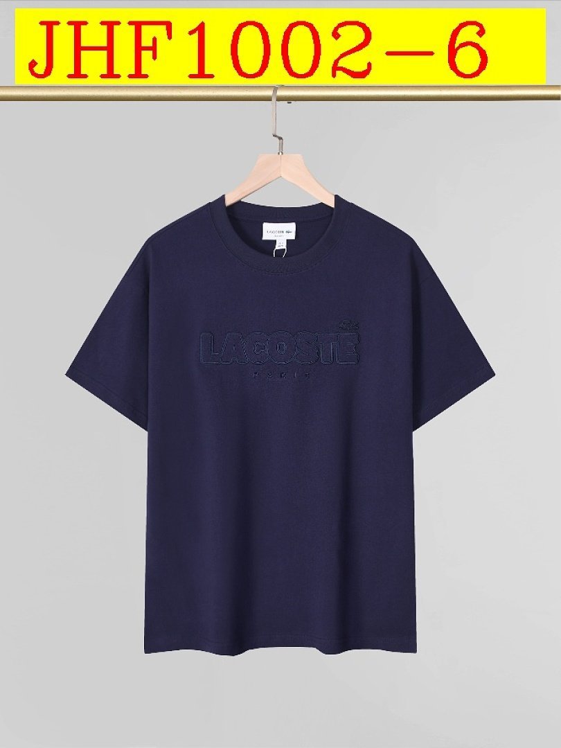 Lacoste - Crew Neck T-Shirt with Embossed Logo in 9 Colors – Bild 6