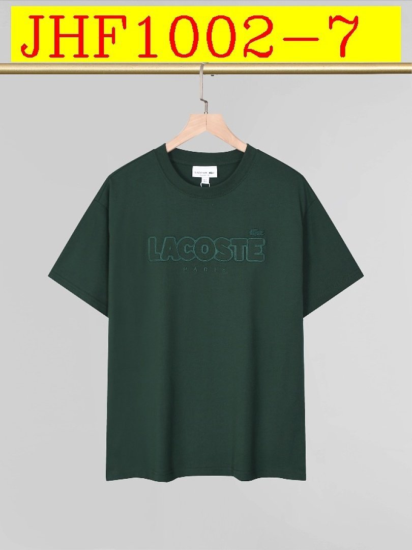 Lacoste - Crew Neck T-Shirt with Embossed Logo in 9 Colors – Bild 7
