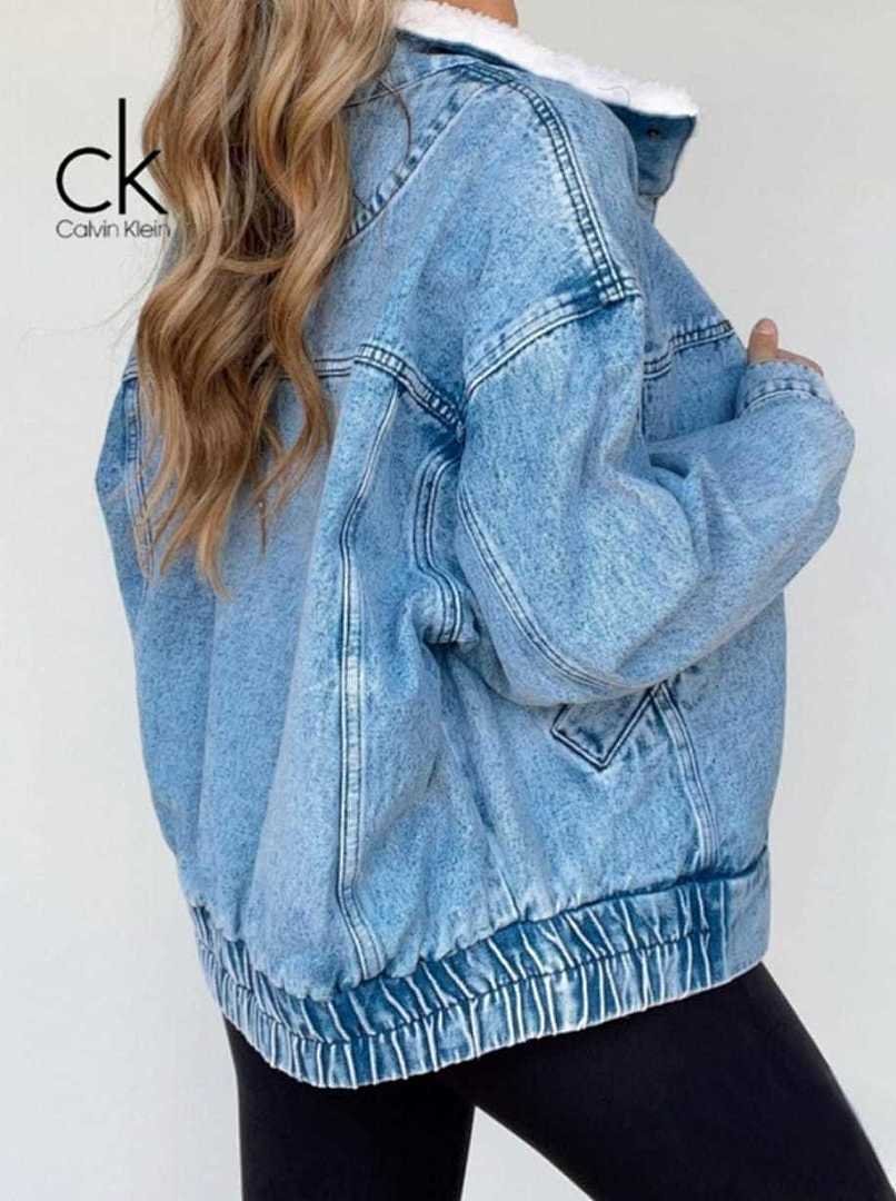 Calvin Klein - Fleece Collar Unisex Denim Jacket - Image 2