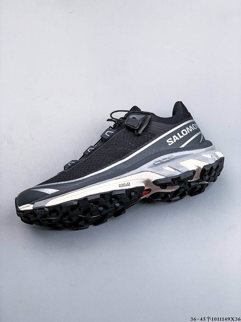 Salomon - XT-6 FT Black Ebony Silver Metallic Trainers - Image 4
