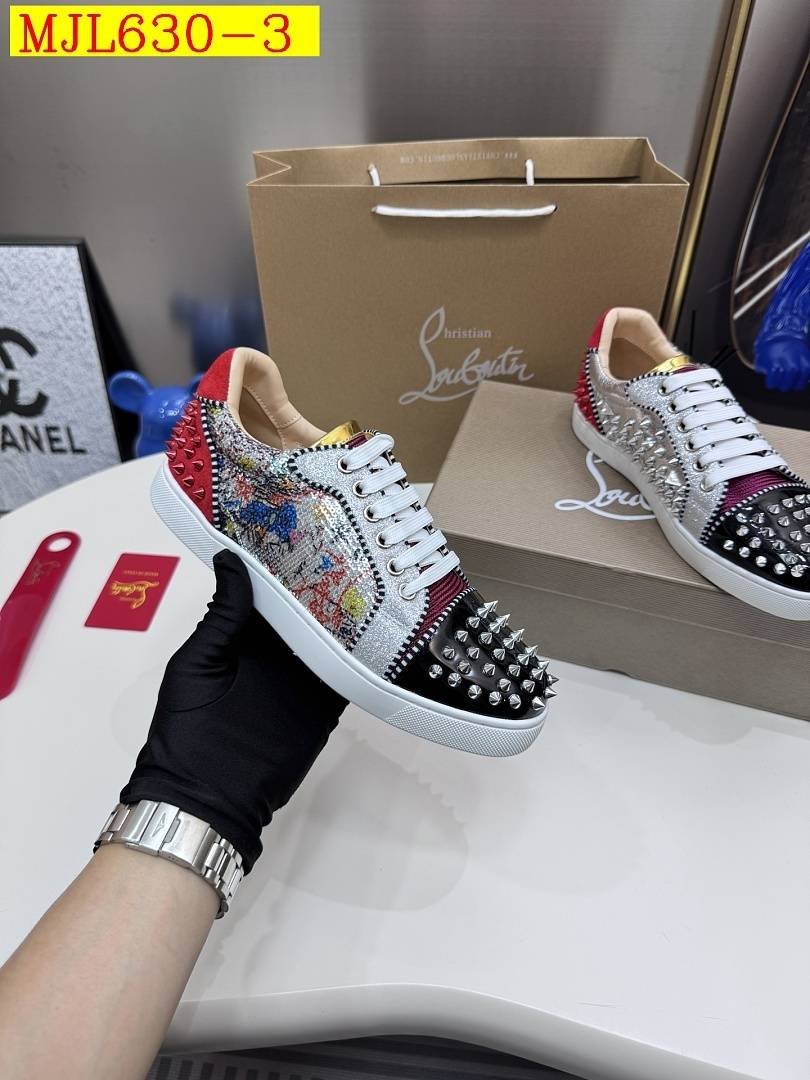Christian Louboutin - CL Spiked Sneakers in 6 Colors - Image 3