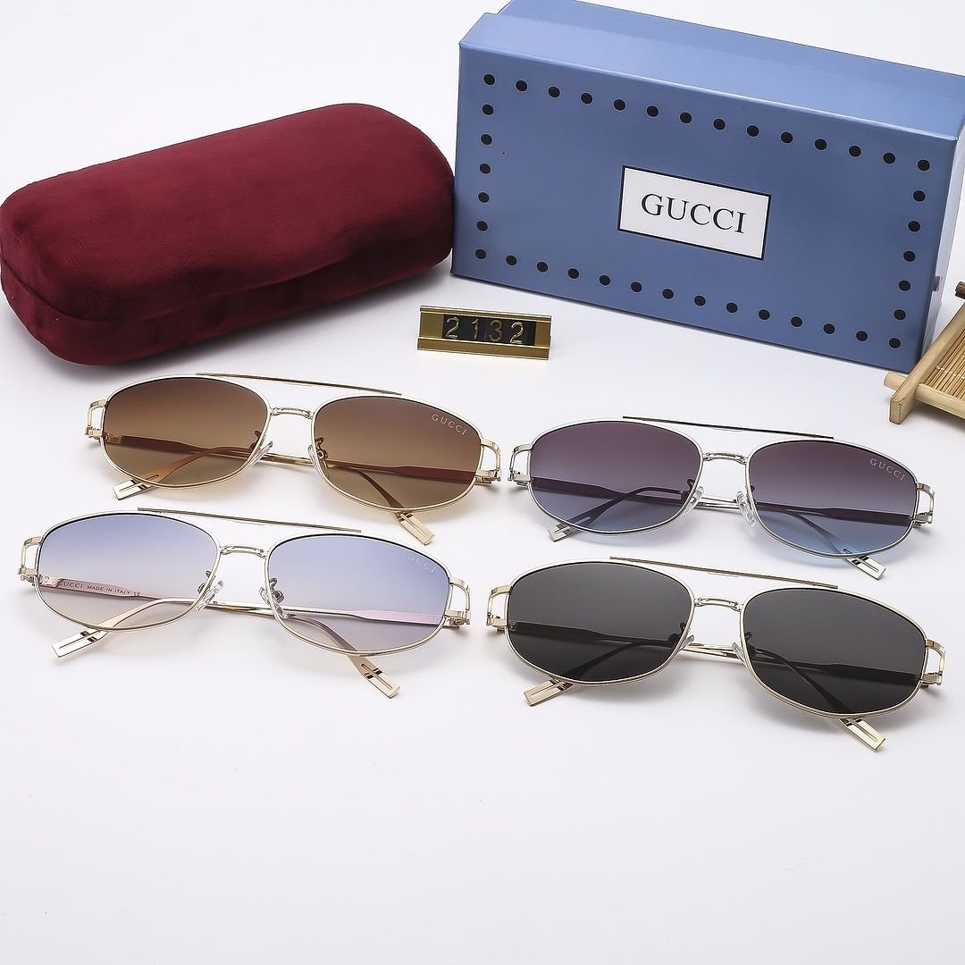Gucci - Schlanke Metallrahmen mit Gradient-Gläsern Sonnenbrille in 7 Farben