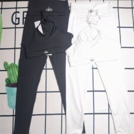 Alo Yoga - Leggings and Crop-Top Set in 2 Colors