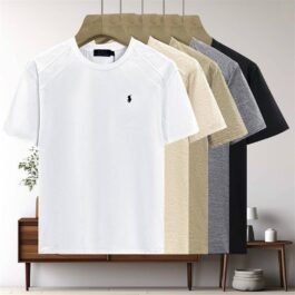 Ralph Lauren - Textured Knit Crewneck T-shirt in 5 Colors