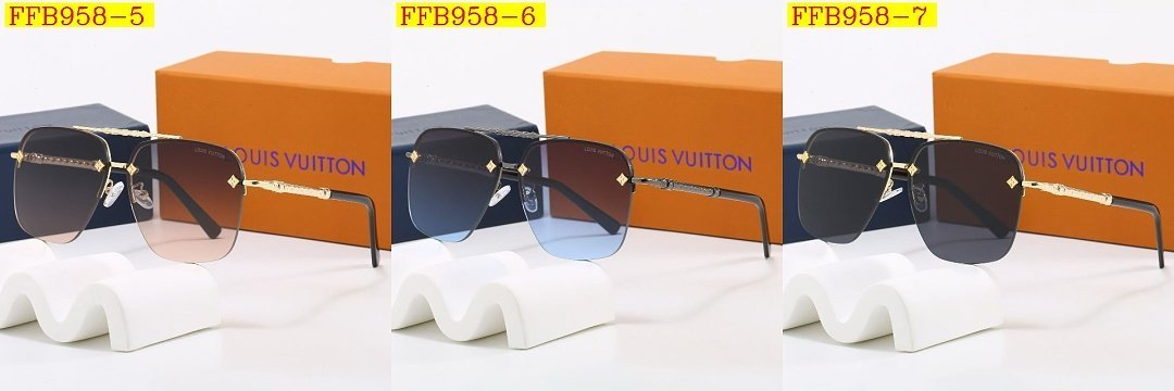 Louis Vuitton - Rimless Sunglassess with box in 7 Colors - Image 11