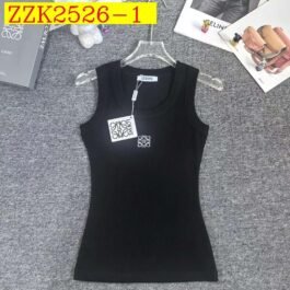 Loewe - Ribbed Tank Top with Embroidered Anagram in 2 Colors