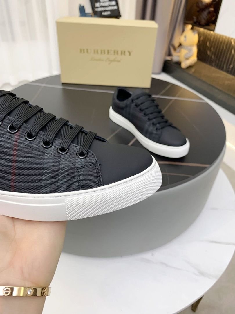 Burberry - Check Canvas Sneakers in 7 Colors - Image 8