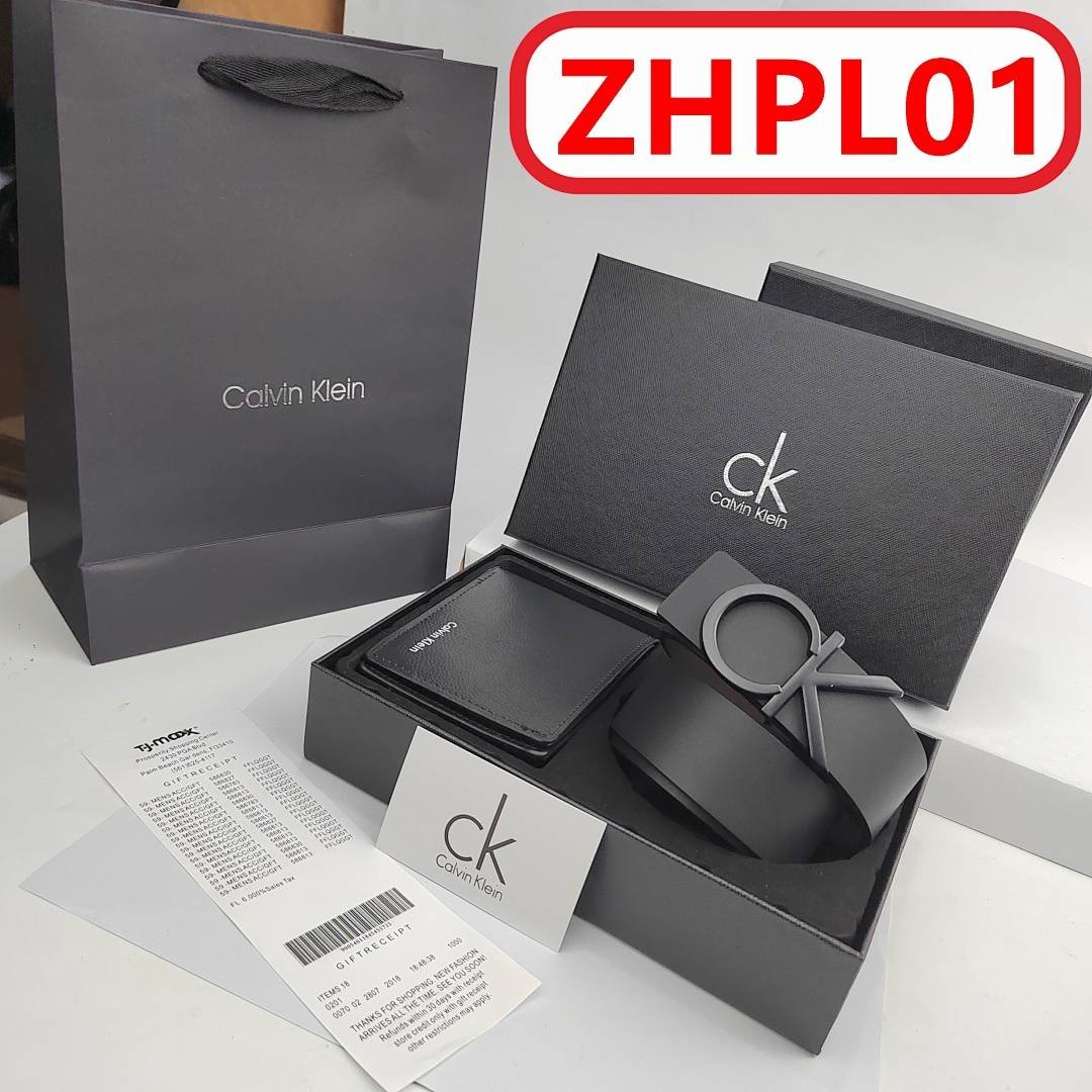 Calvin Klein - Coordinated Belt and Wallet Set Gift Box in 4 Versions