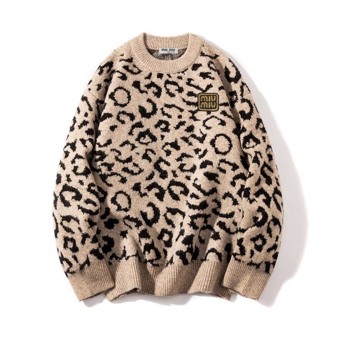 Miu Miu - Leoparden-Strickpullover in 2 Farben – Bild 7