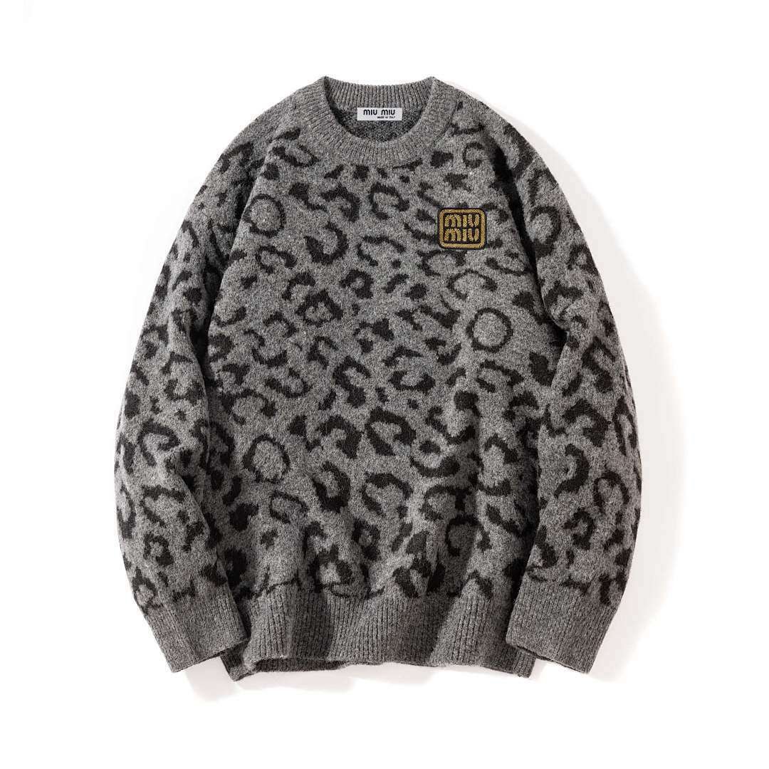 Miu Miu - Leoparden-Strickpullover in 2 Farben – Bild 9