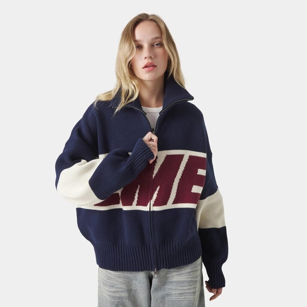 EME - Unisex Colour-Block Zip Sweater in 5 Colors