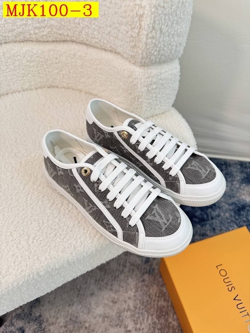 Louis Vuitton - Pikowane płócienne trampki w 3 kolorach - obrazek 4