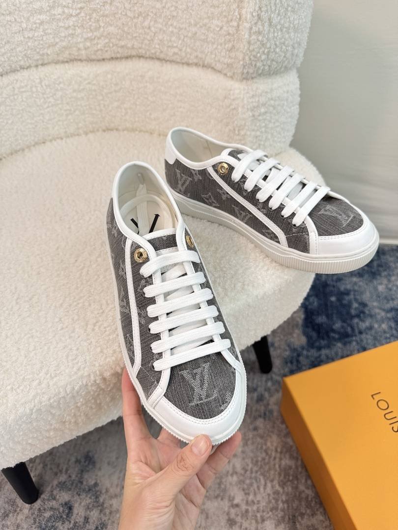 Louis Vuitton - Pikowane płócienne trampki w 3 kolorach - obrazek 8