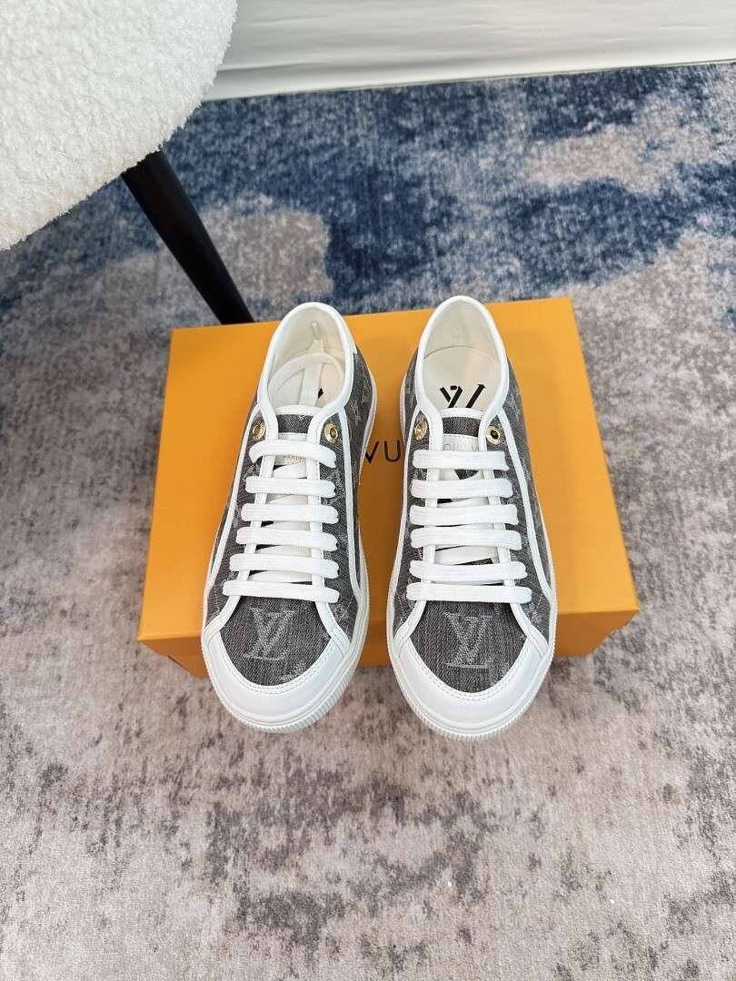 Louis Vuitton - Pikowane płócienne trampki w 3 kolorach - obrazek 12