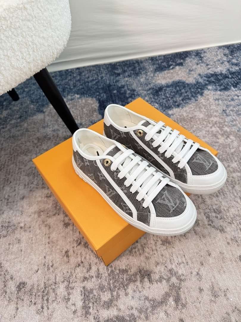 Louis Vuitton - Pikowane płócienne trampki w 3 kolorach - obrazek 13