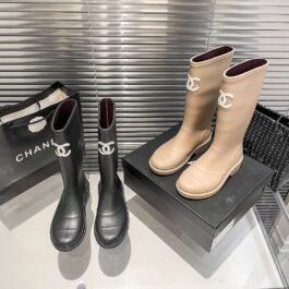Chanel - Kalosze na platformie w 2 kolorach