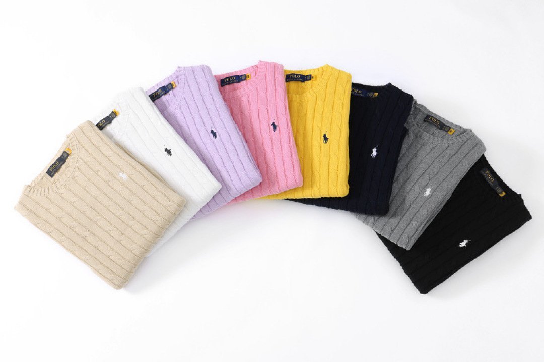 Polo Ralph Lauren - Suéter de gola redonda em tricô trançado em 8 cores - Image 10