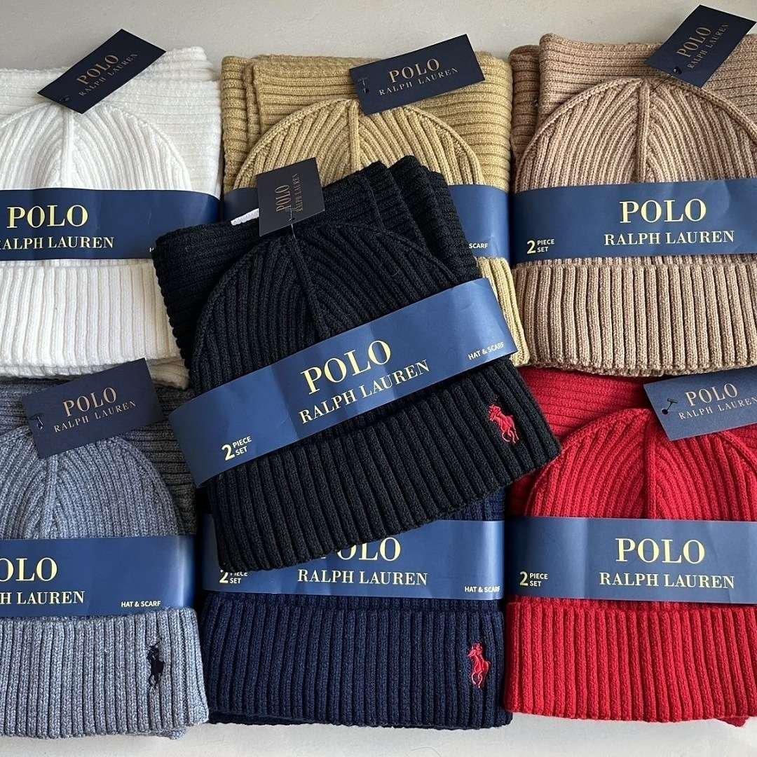 Ralph Lauren - Hat and Scarf Set in 6 Colors