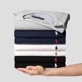 Polo Ralph Lauren - Camiseta de gola redonda canelada em 8 cores