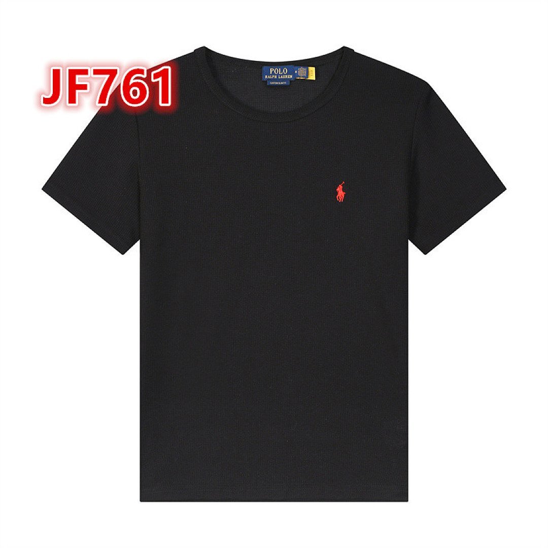 Polo Ralph Lauren - Prążkowana koszulka z okrągłym dekoltem w 8 kolorach - obrazek 5