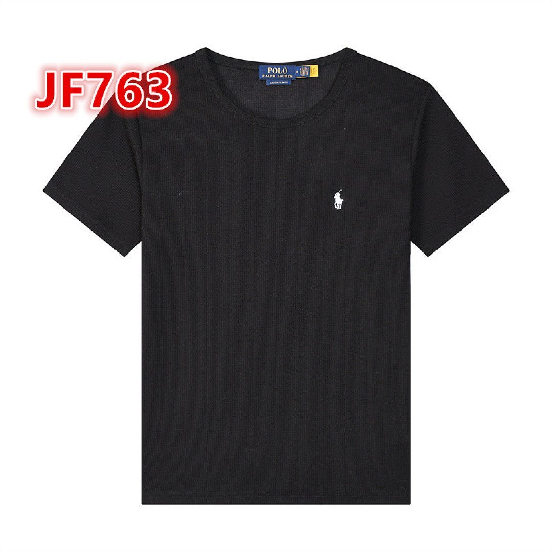 Polo Ralph Lauren - Prążkowana koszulka z okrągłym dekoltem w 8 kolorach - obrazek 7