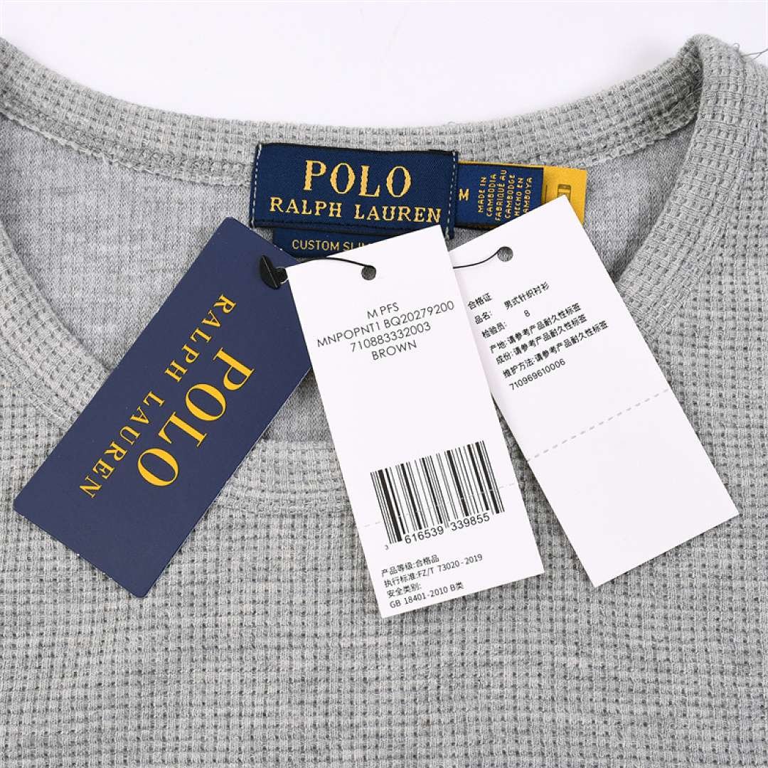 Polo Ralph Lauren - Prążkowana koszulka z okrągłym dekoltem w 8 kolorach - obrazek 16