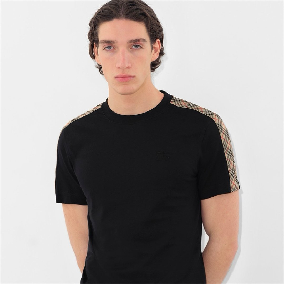 Burberry - Men's Checked Sleeve T-Shirt in 3 Colors - Image 17
