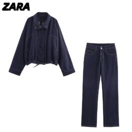 Ensemble veste et pantalon en jean Zara