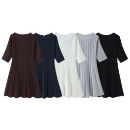 Zara - Vestido evasê plissado em 5 cores