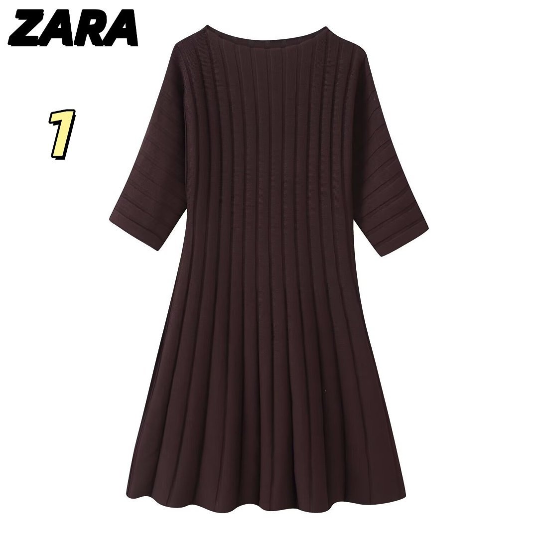 Zara - Pleated A-Line Dress in 5 Colors - Image 2