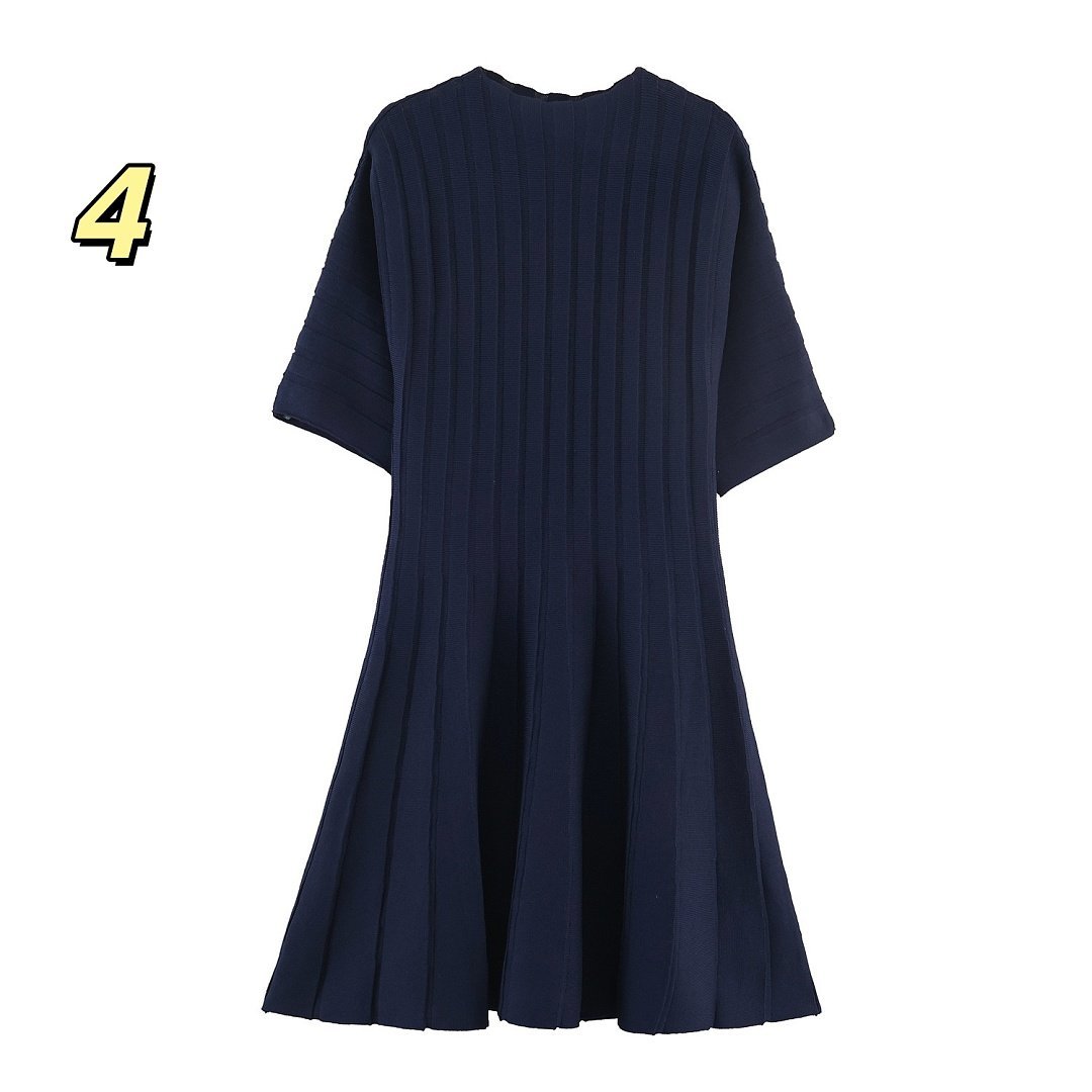 Zara - Pleated A-Line Dress in 5 Colors - Image 5