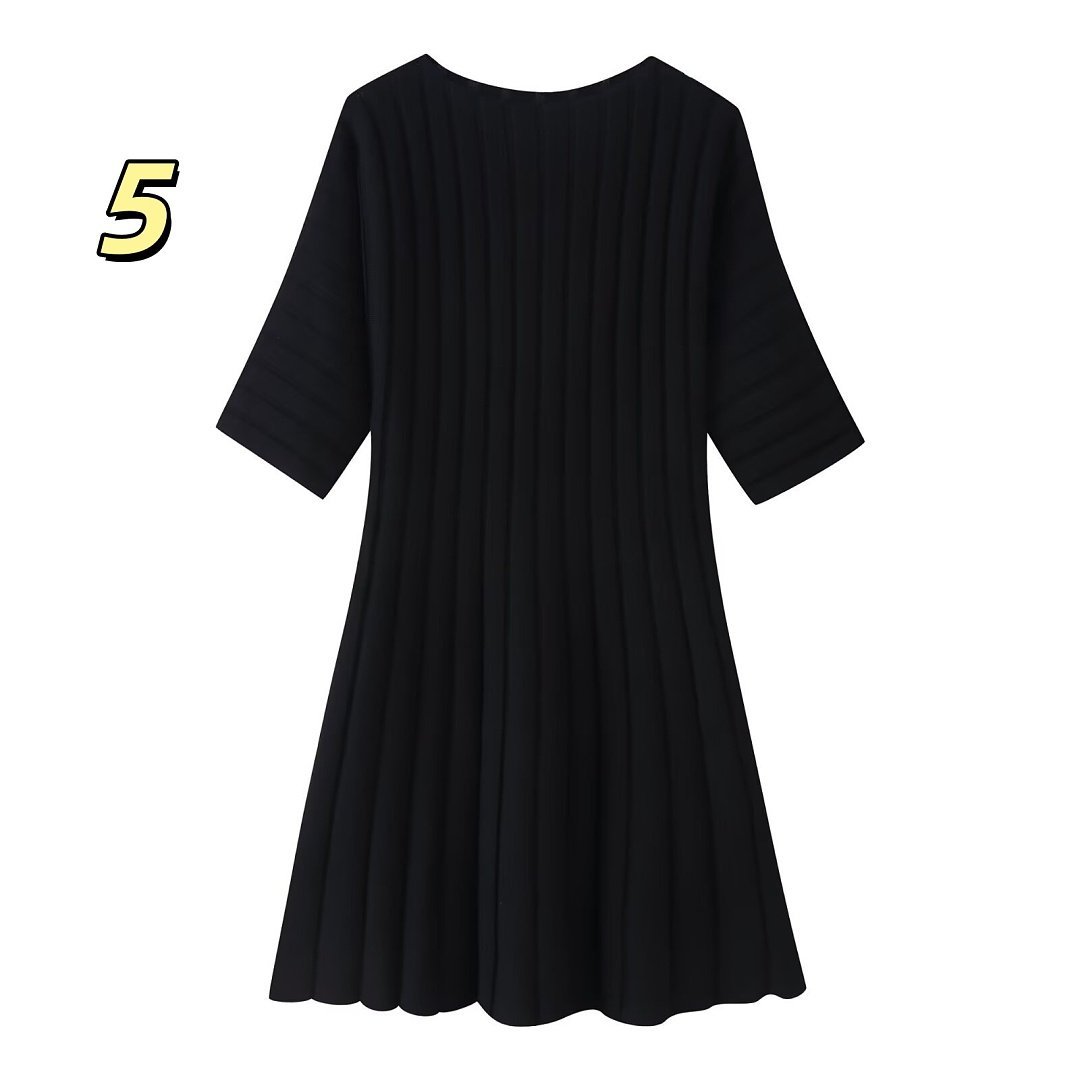 Zara - Pleated A-Line Dress in 5 Colors - Image 6