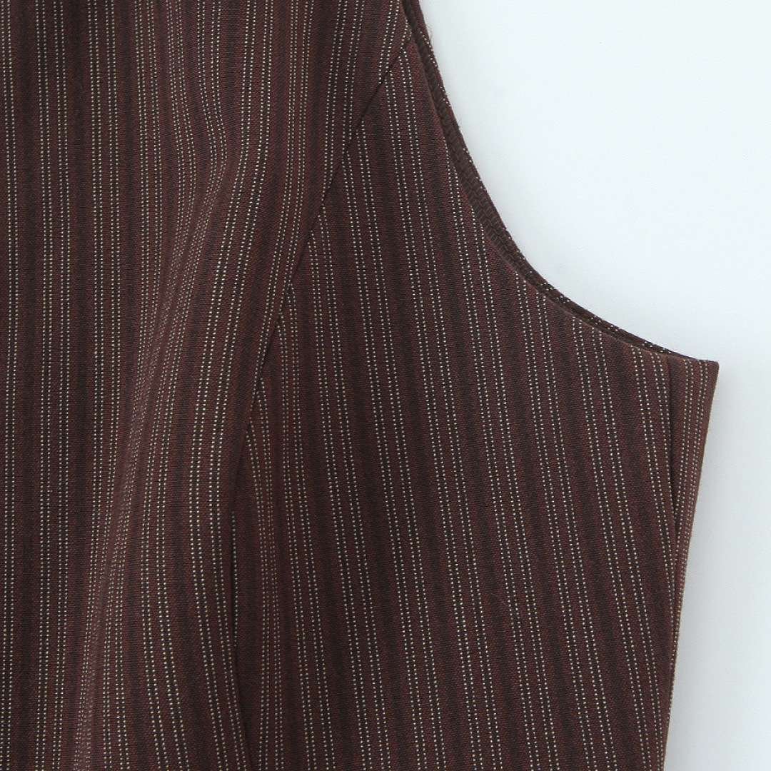 Zara - Zestaw topu i spodni z prążkowanej dzianiny w pionowe paski - obrazek 4