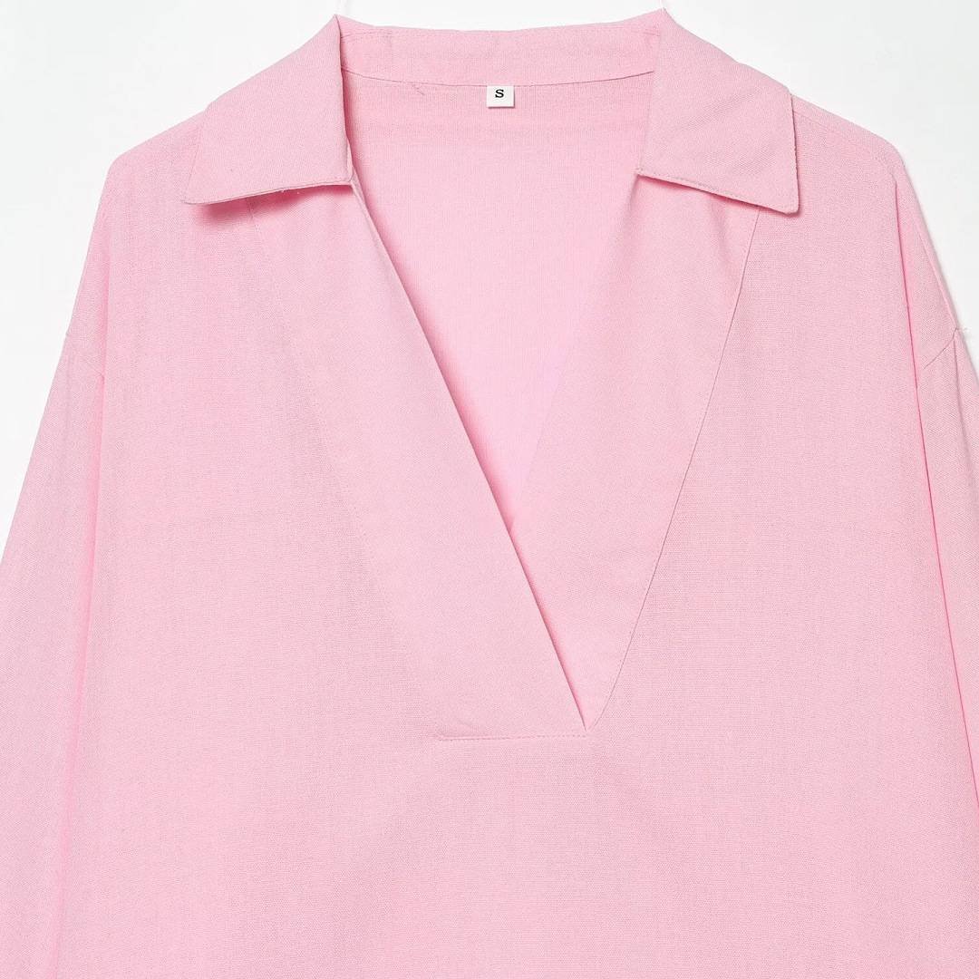 Zara - Bluzka z obszernym kołnierzykiem w 3 kolorach - obrazek 5