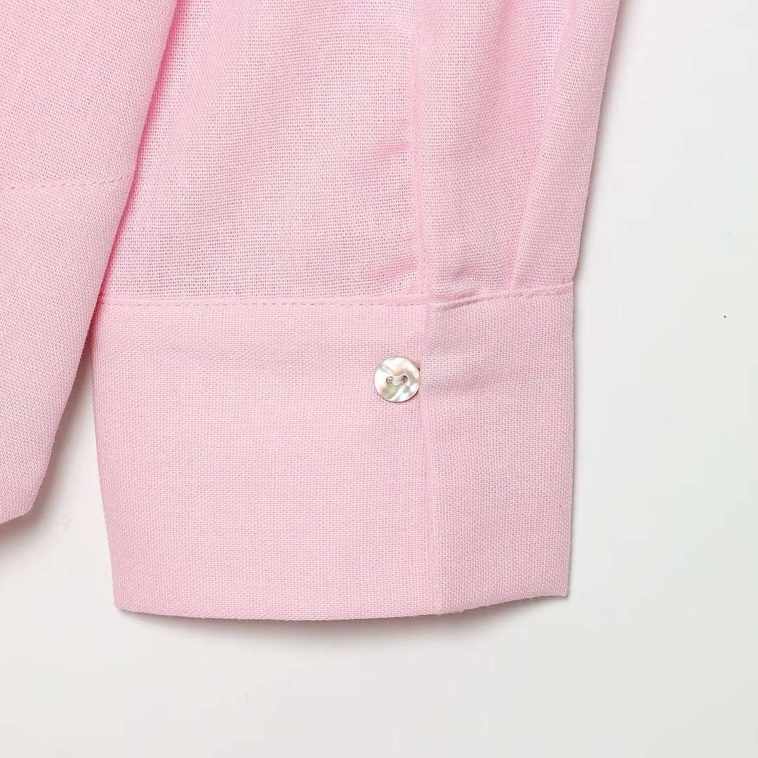 Zara - Bluzka z obszernym kołnierzykiem w 3 kolorach - obrazek 6