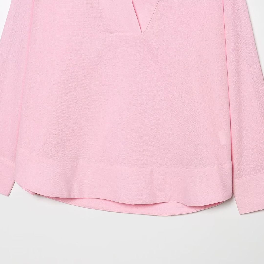 Zara - Bluzka z obszernym kołnierzykiem w 3 kolorach - obrazek 7