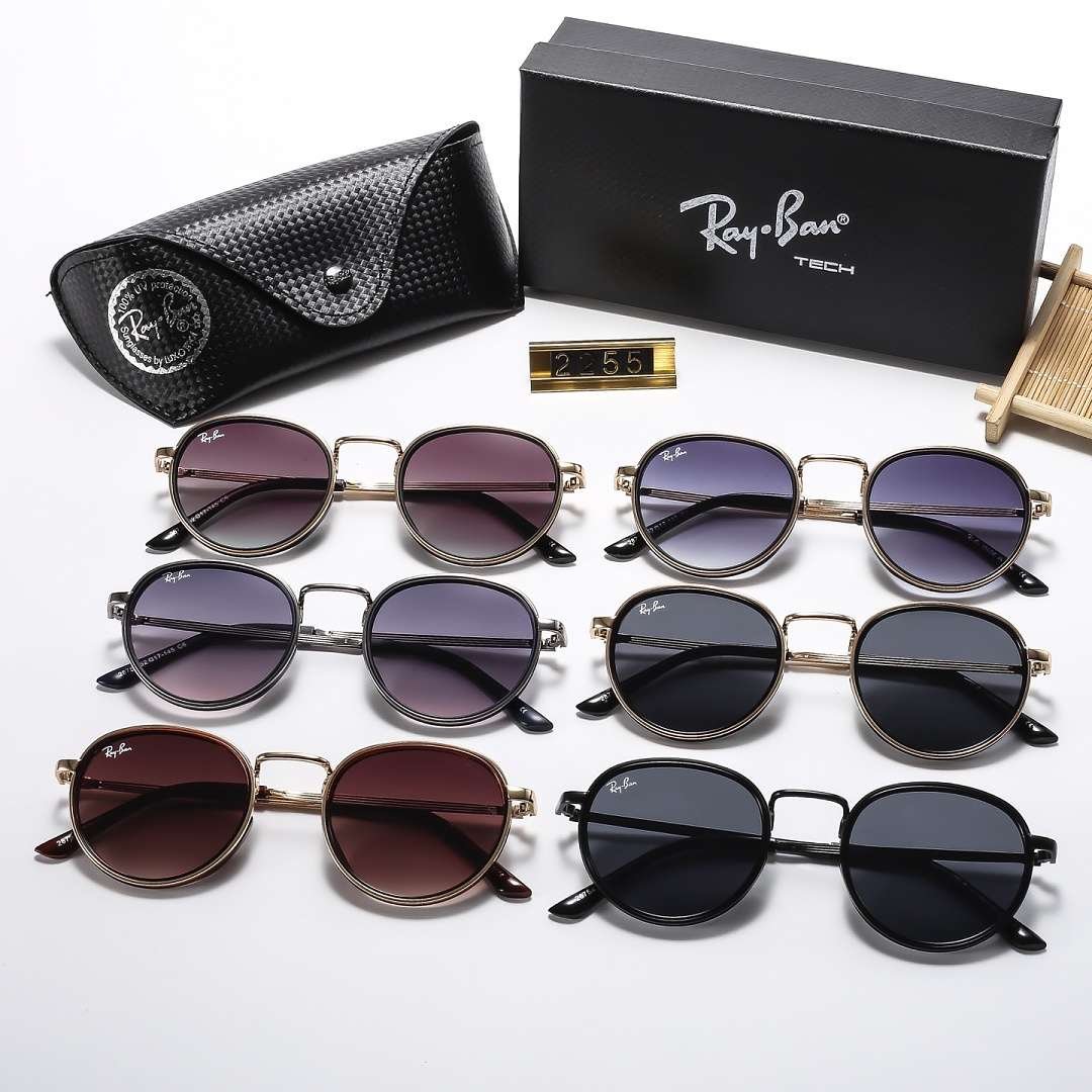 Ray-Ban - Round Frame Sunglassess With Box in 6 Colors - Image 7