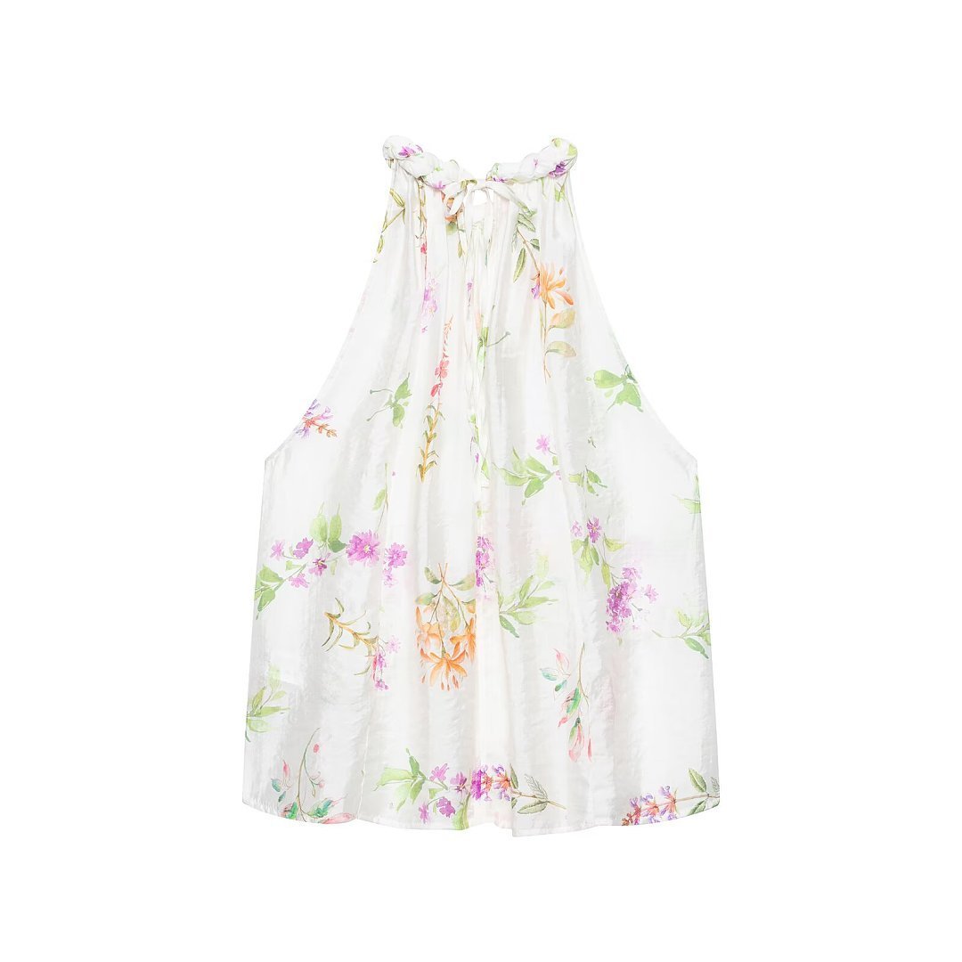 Vestido Zara com babados florais nos ombros - Image 4