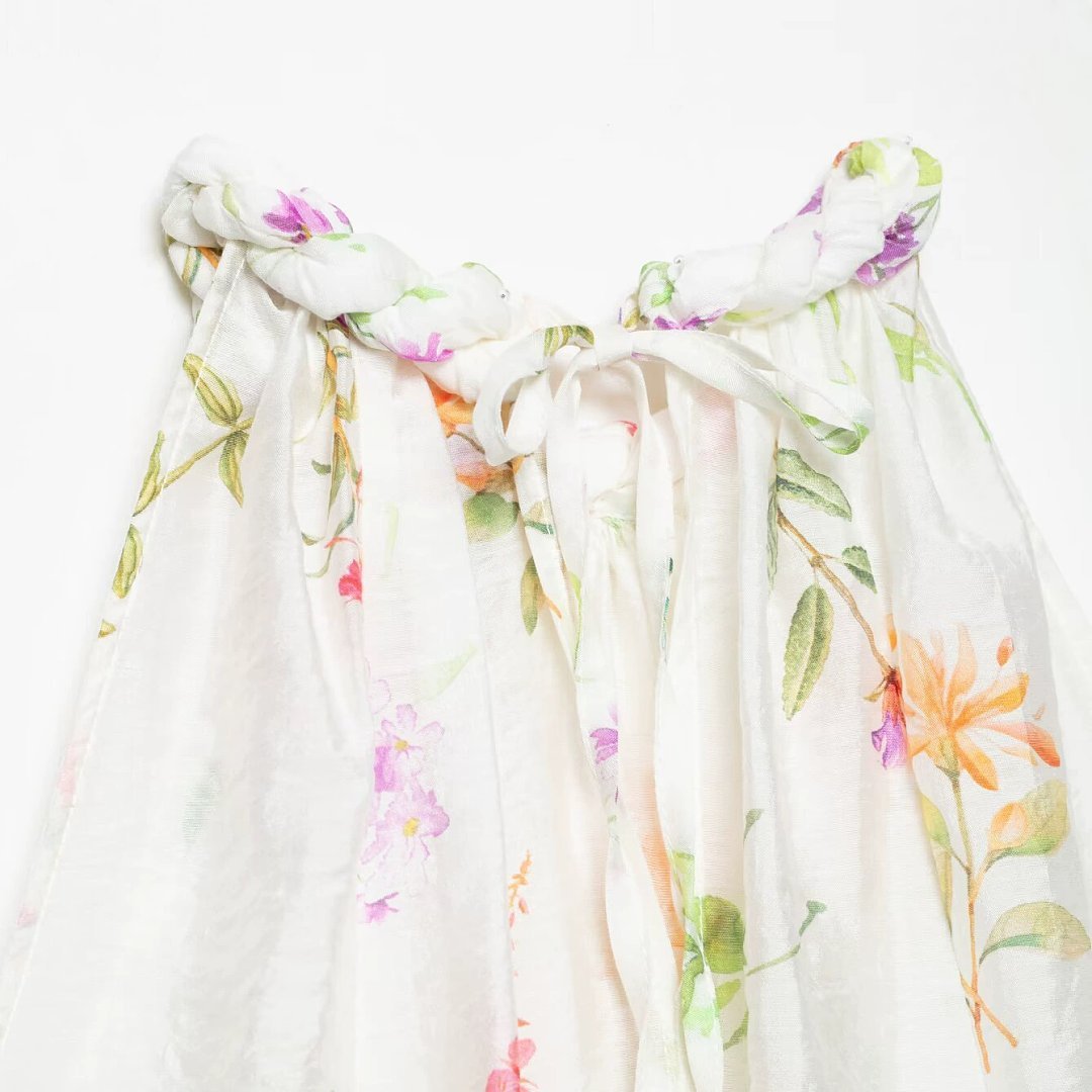 Vestido Zara com babados florais nos ombros - Image 5