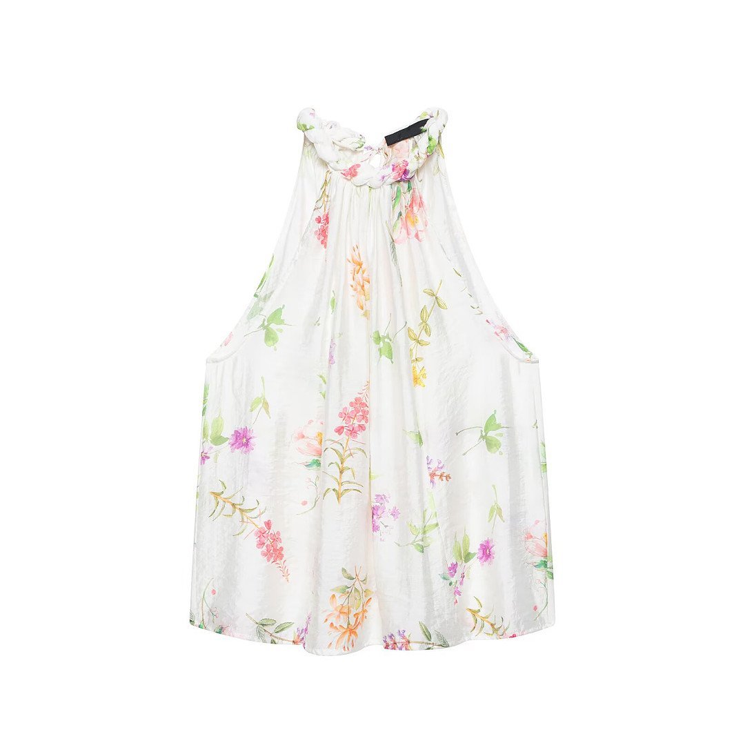 Vestido Zara com babados florais nos ombros - Image 6