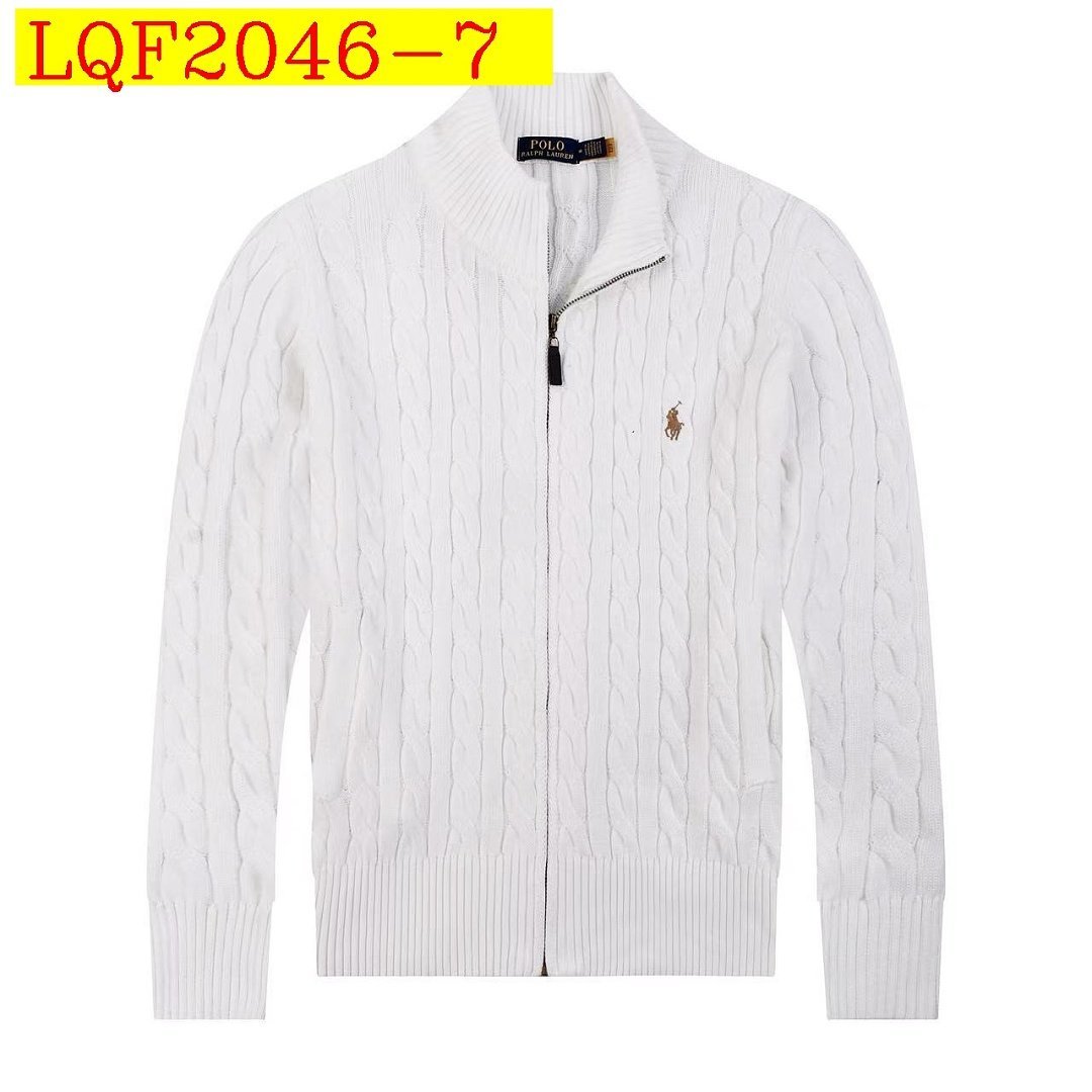 Ralph Lauren - Cardigan Cable Knit Fermeture Complète Col Montant en 7 Coloris – Image 7