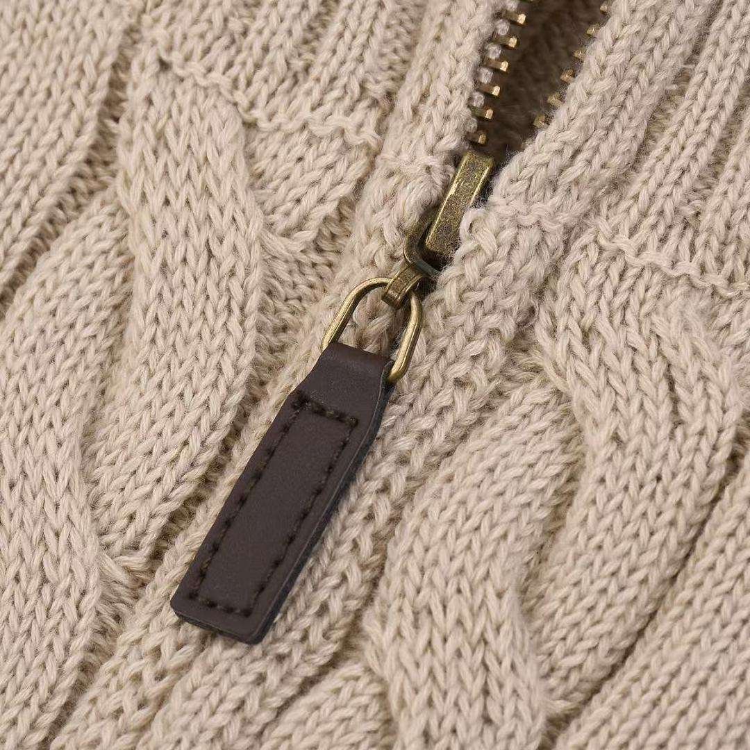 Ralph Lauren - Cardigan Cable Knit Fermeture Complète Col Montant en 7 Coloris – Image 8