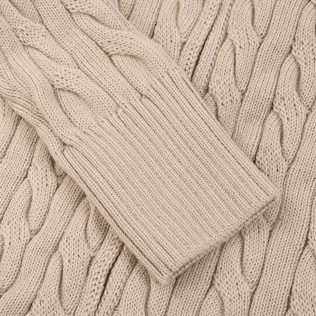 Ralph Lauren - Cardigan Cable Knit Fermeture Complète Col Montant en 7 Coloris – Image 12
