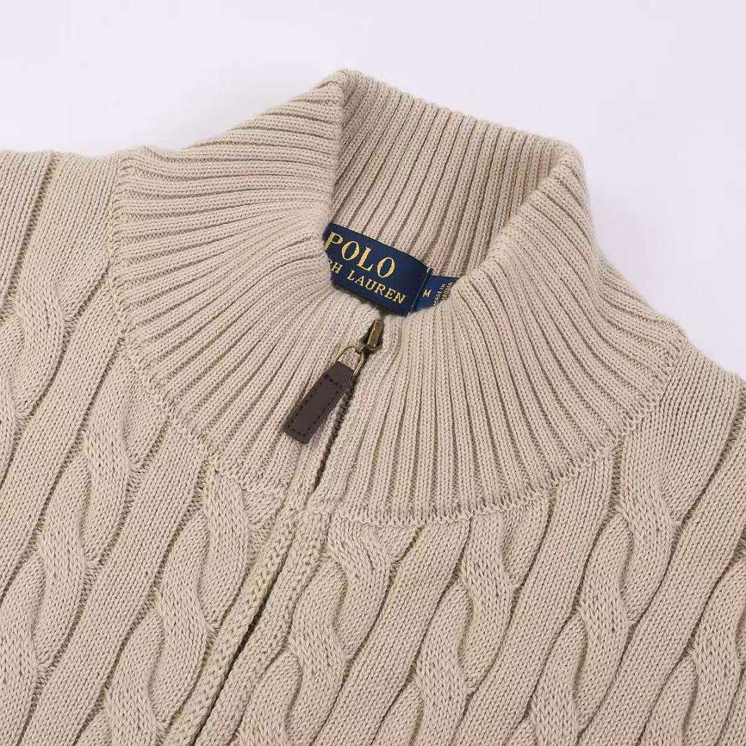 Ralph Lauren - Cardigan Cable Knit Fermeture Complète Col Montant en 7 Coloris – Image 16