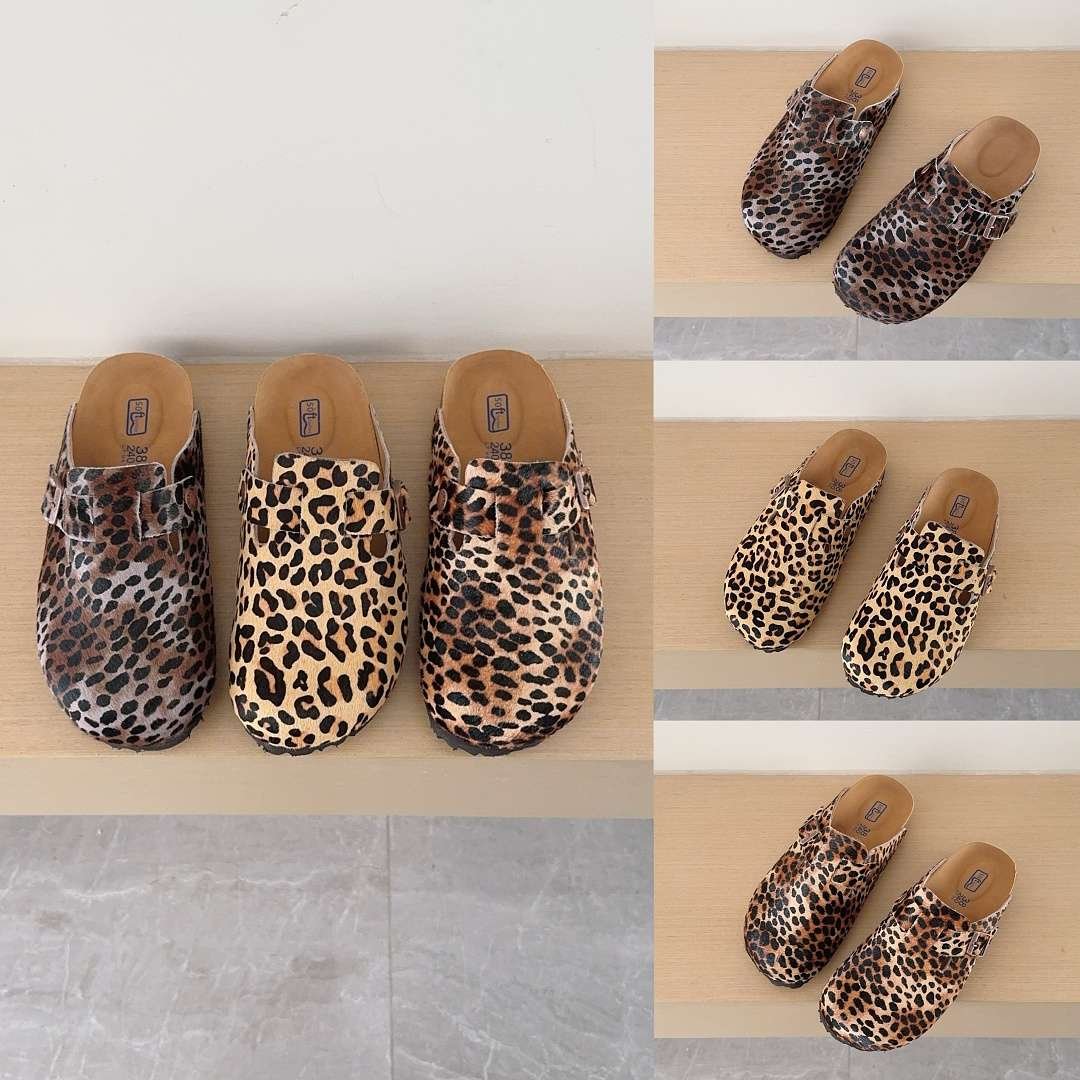 Birkenstock - Leopard de Boston imprimé Mules en 3 couleurs – Image 8