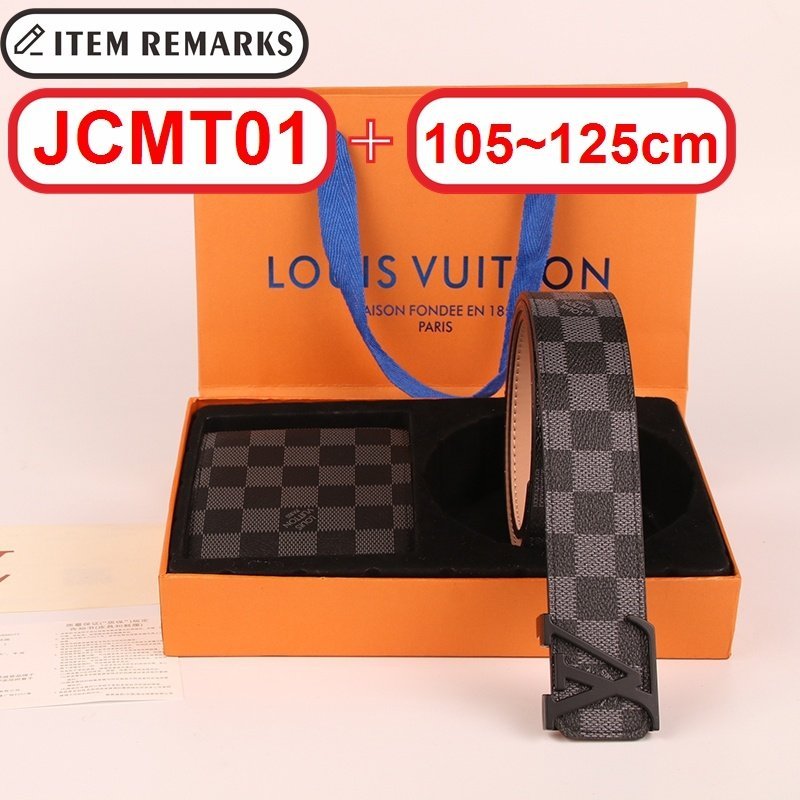 Louis Vuitton - Zestaw prezentowy Pasek i Portfel w 18 wariantach